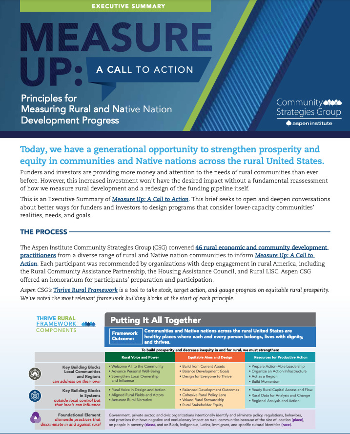 Screenshot of Measure Up: A Call to Action