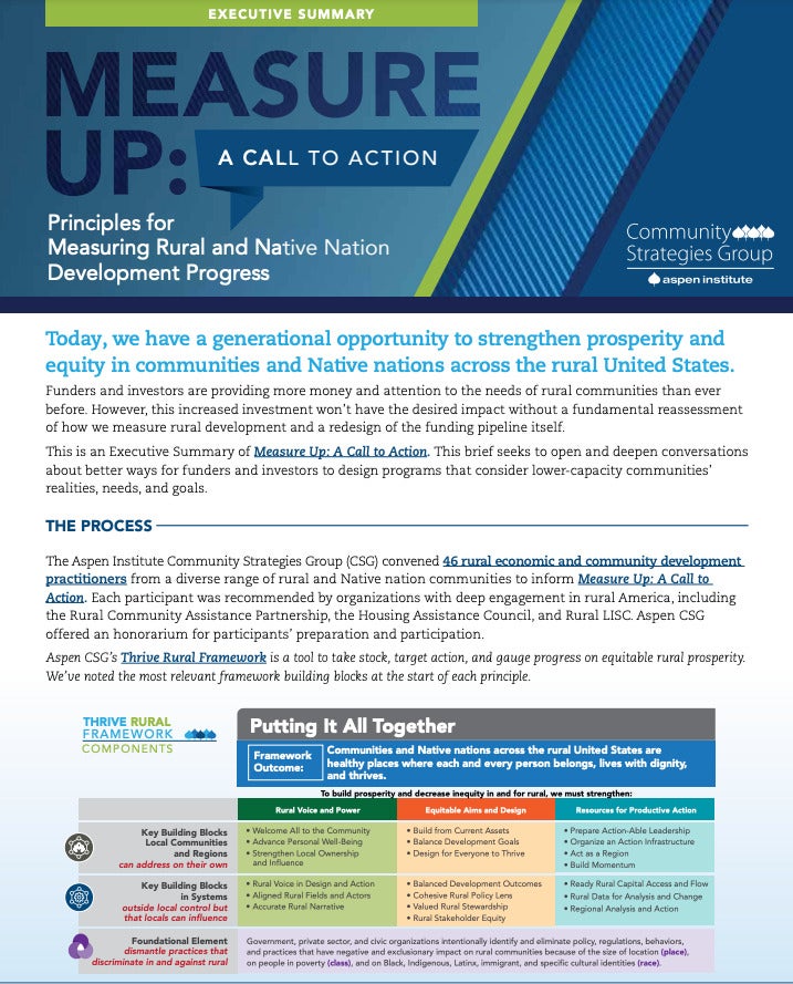 Screenshot of Measure Up: A Call to Action