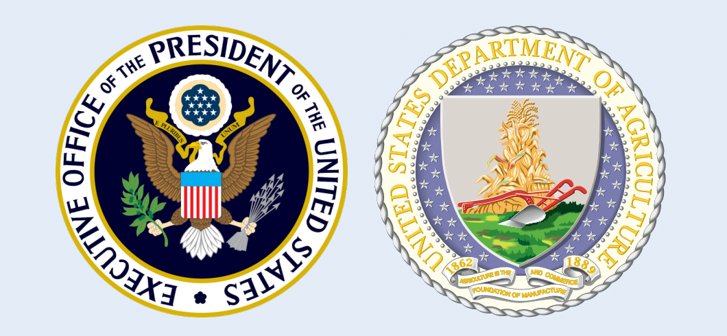 President seal logo and USDA logo