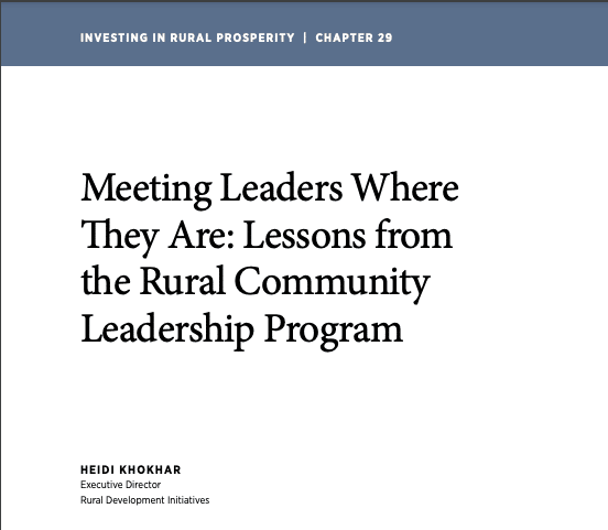 Meeting Leaders Where They Are: Lessons from the Rural Community Leadership Program report cover