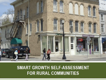 Smart Growth Self-Assessment for Rural Communities heading and image of small town store