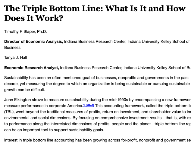 The Triple Botton Line: What is it and How Does it Work? article cover