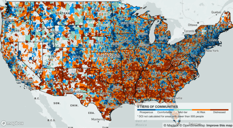 Unites States community tiers map