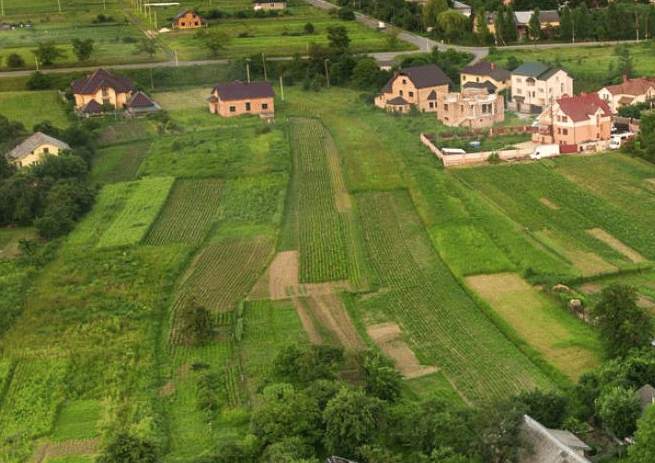 Aerial pic o agricultural fields