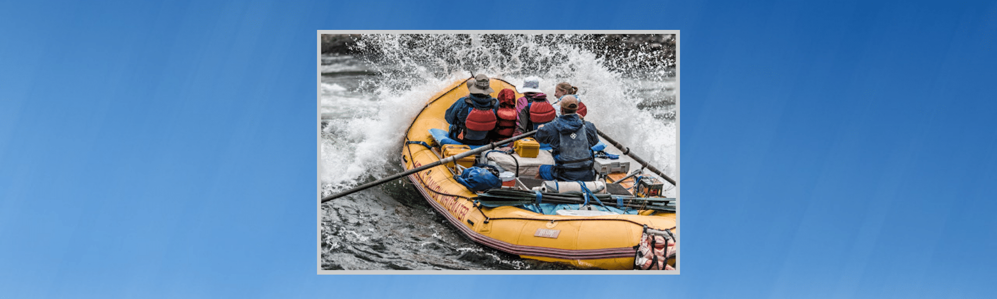 Group white water rafting