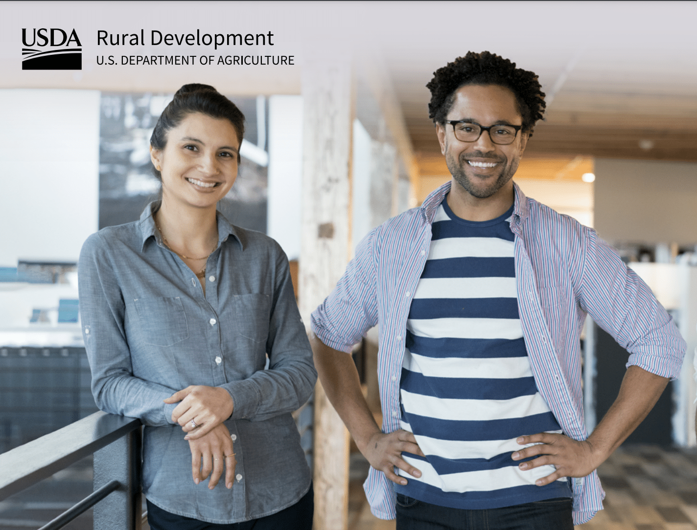 USDA Rural Development Department of Agriculture employees smiling at camera