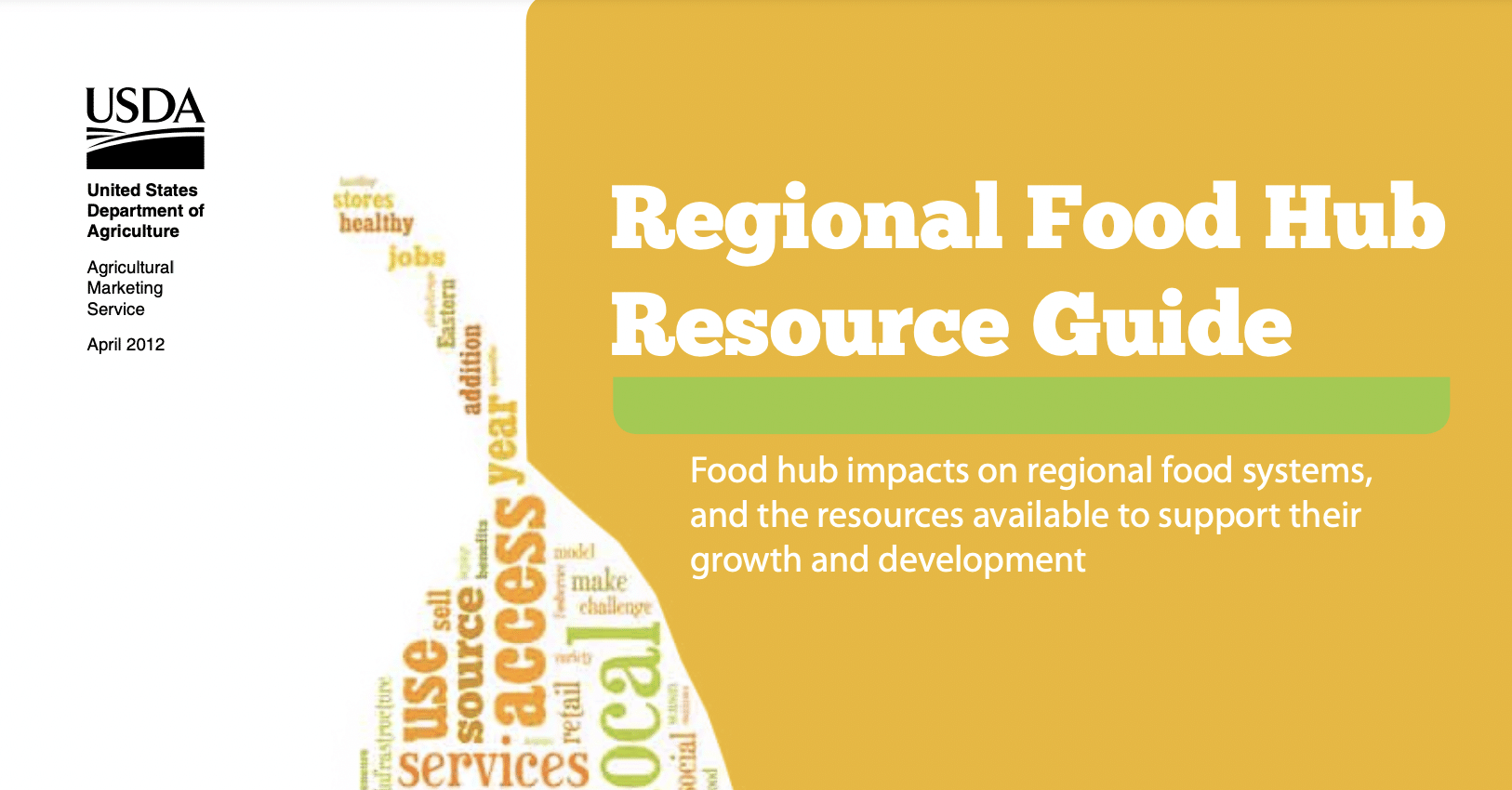 Cover of Regional Food Hub Resource Guide document