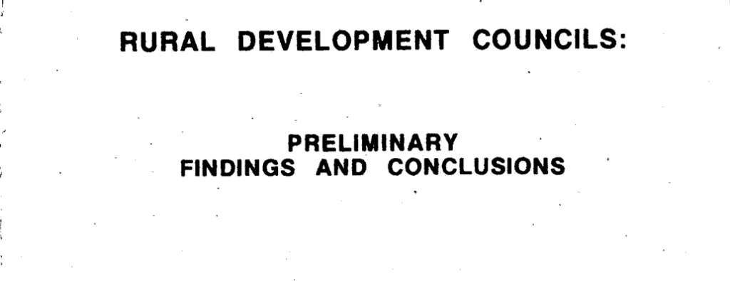 Rural Development Councils: Preliminary Findings and Conclusions ...